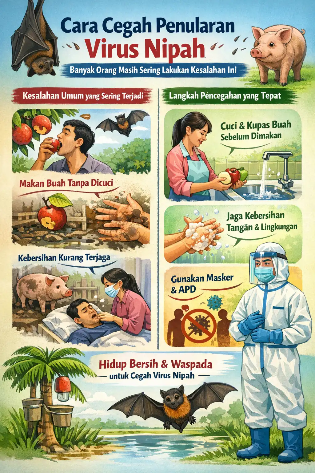 Read more about the article Cara Mencegah Penularan Virus Nipah, Banyak Orang Masih Sering Lakukan Kesalahan Ini