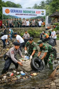 Read more about the article Gerakan Indonesia ASRI: TNI-Polri Membersihkan Sungai hingga Pusat Wisata